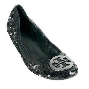 Tory Burch Black Sequin Flats